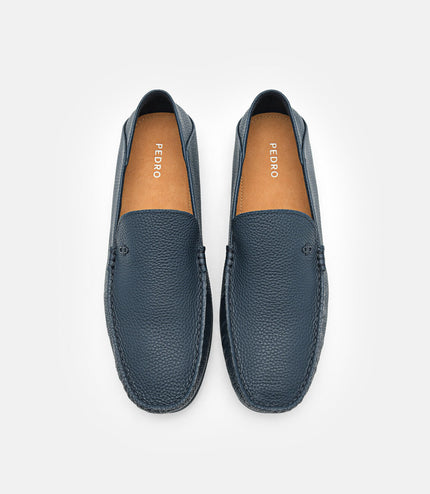 Leather Loafers - Navy