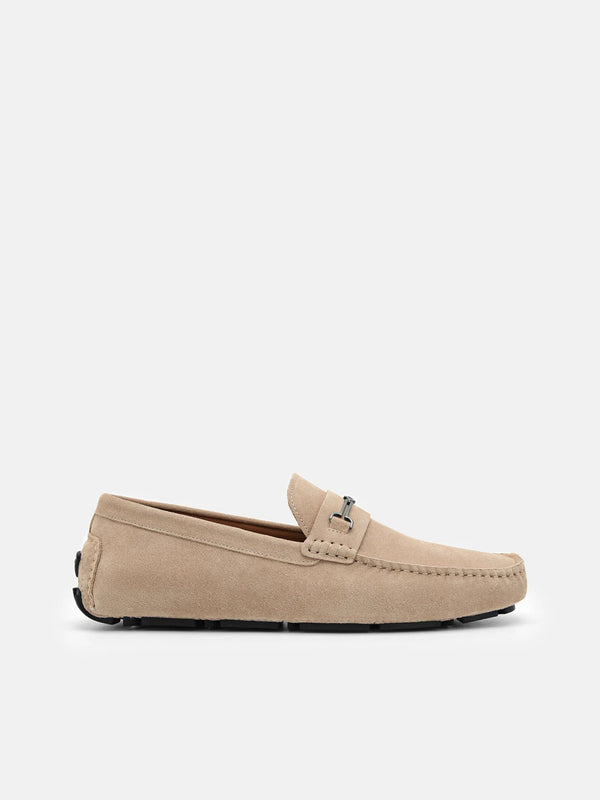 Alistair Suede Driving Shoes - Taupe