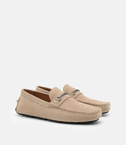 Alistair Suede Driving Shoes - Taupe