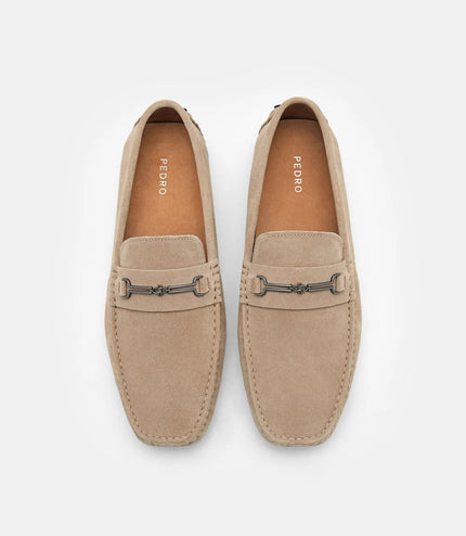 Alistair Suede Driving Shoes - Taupe
