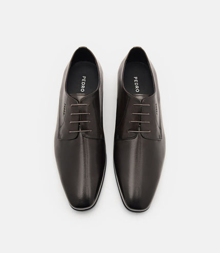 Leather Derby Shoes - Dark Brown