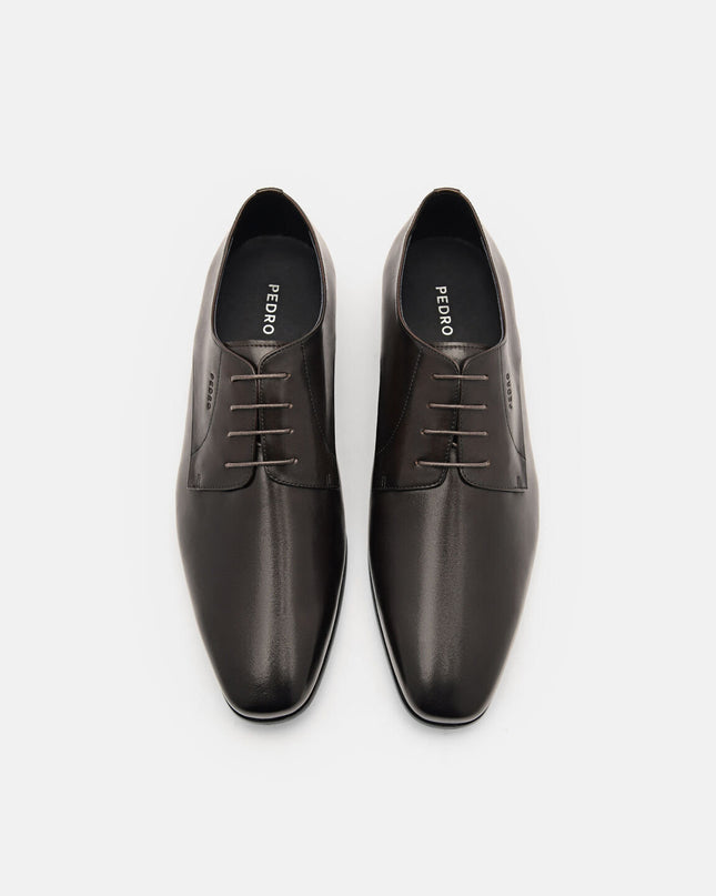 Leather Derby Shoes - Dark Brown