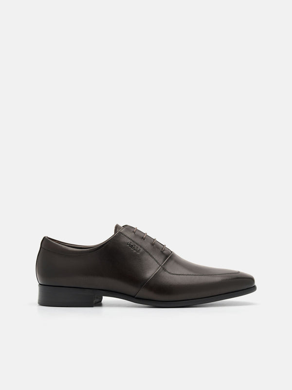 Leather Oxford Shoes - Dark Brown