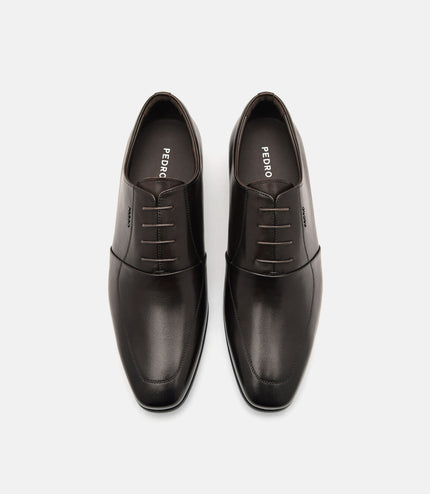 Leather Oxford Shoes - Dark Brown