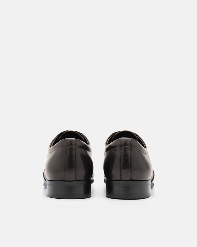 Leather Oxford Shoes - Dark Brown