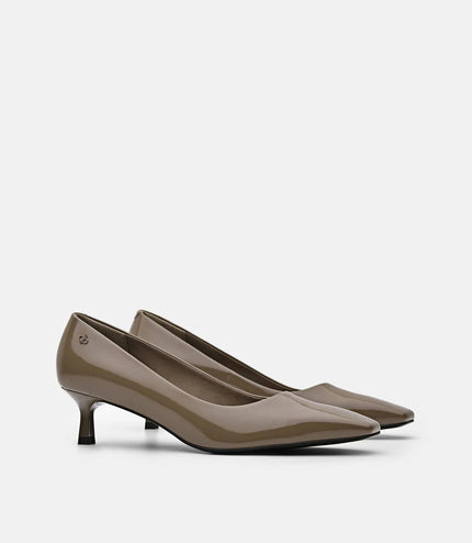 PEDRO Studio Patent Leather Pumps - Taupe