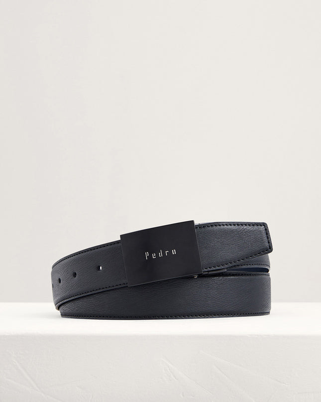 Reversible Leather Tang Belt