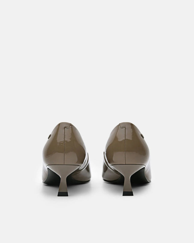 PEDRO Studio Patent Leather Pumps - Taupe