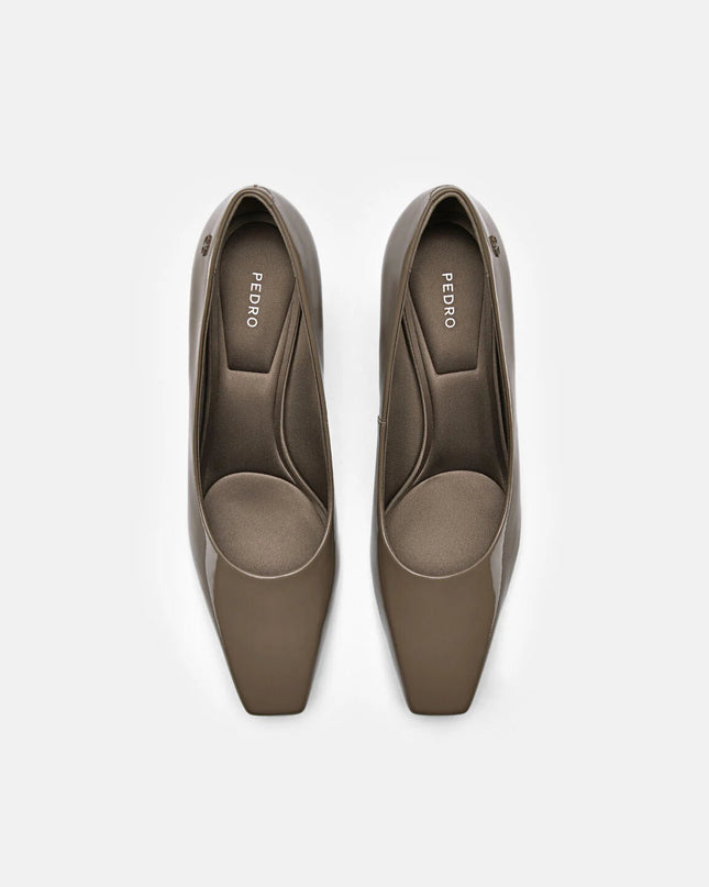 PEDRO Studio Patent Leather Pumps - Taupe
