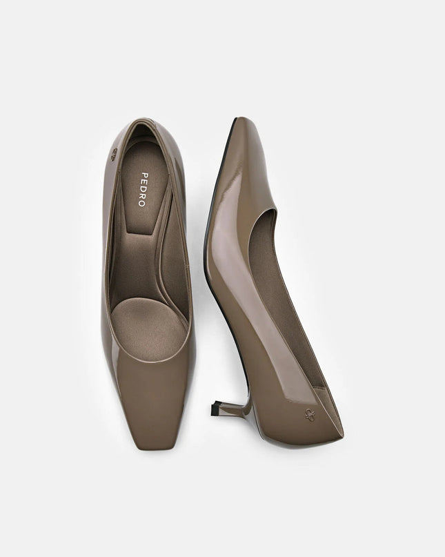PEDRO Studio Patent Leather Pumps - Taupe
