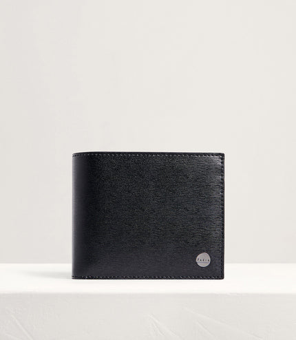 Leather Bi-Fold Flip Wallet in Two-Tone
