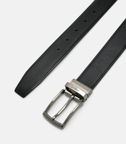 Reversible Leather Pin Belt