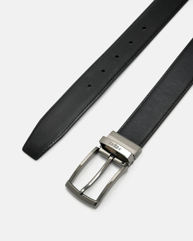 Reversible Leather Pin Belt