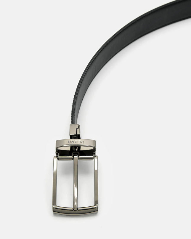 Reversible Leather Pin Belt