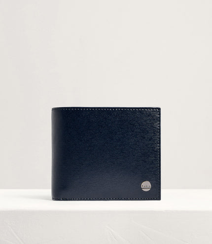 Leather Bi-Fold Flip Wallet in Two-Tone