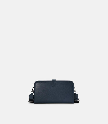 Leather Sling Pouch - Navy