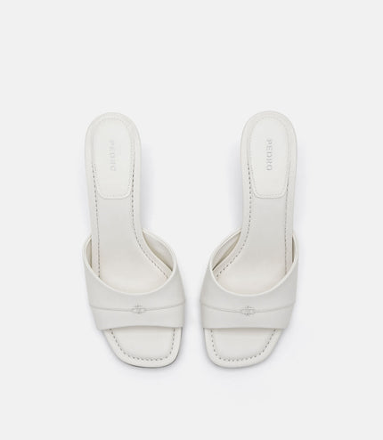 Wide-Band Heel Sandals - Chalk