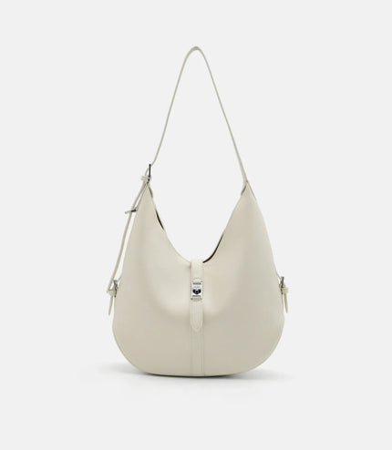 PEDRO Icon Leather Hobo Bag - Chalk