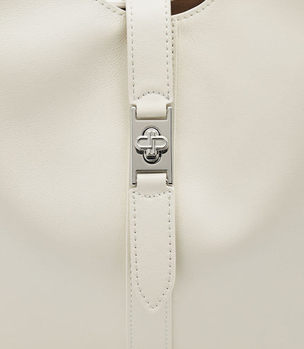 PEDRO Icon Leather Hobo Bag - Chalk