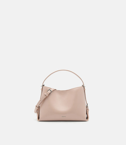 Wrinkled Handbag - Nude