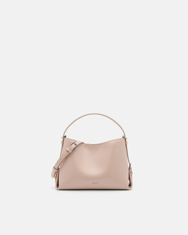 Wrinkled Handbag - Nude