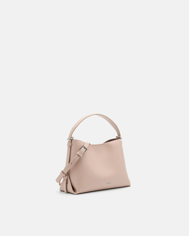 Wrinkled Handbag - Nude