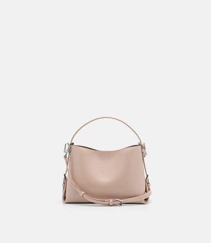 Wrinkled Handbag - Nude