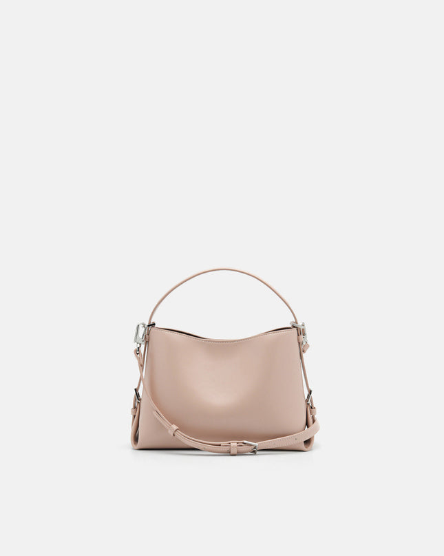 Wrinkled Handbag - Nude