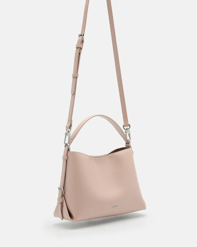 Wrinkled Handbag - Nude