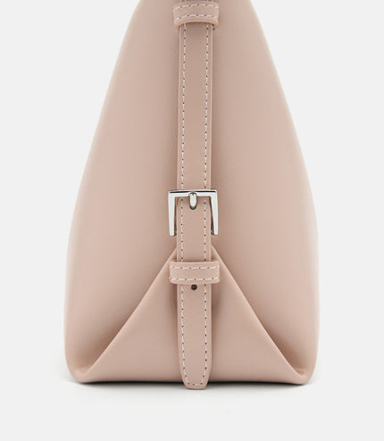Wrinkled Handbag - Nude
