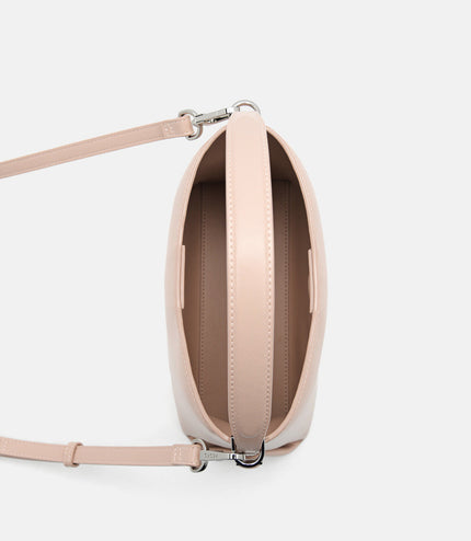 Wrinkled Handbag - Nude