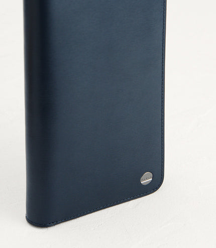 Leather Long Wallet in Two-Tone