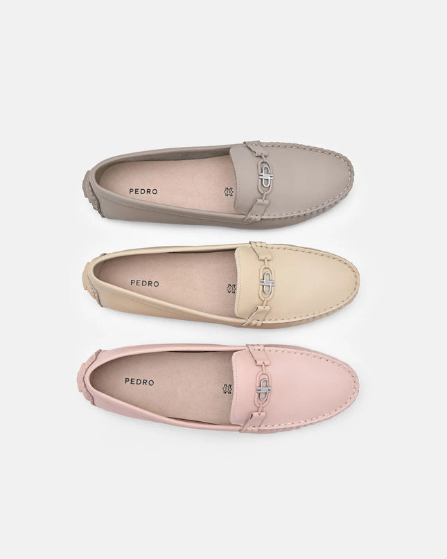 PEDRO Icon Leather Driving Shoes - Nude
