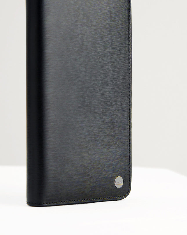 Leather Long Wallet in Two-Tone