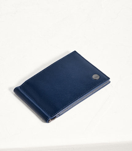 Leather Bi-Fold Money Clip Card Holder