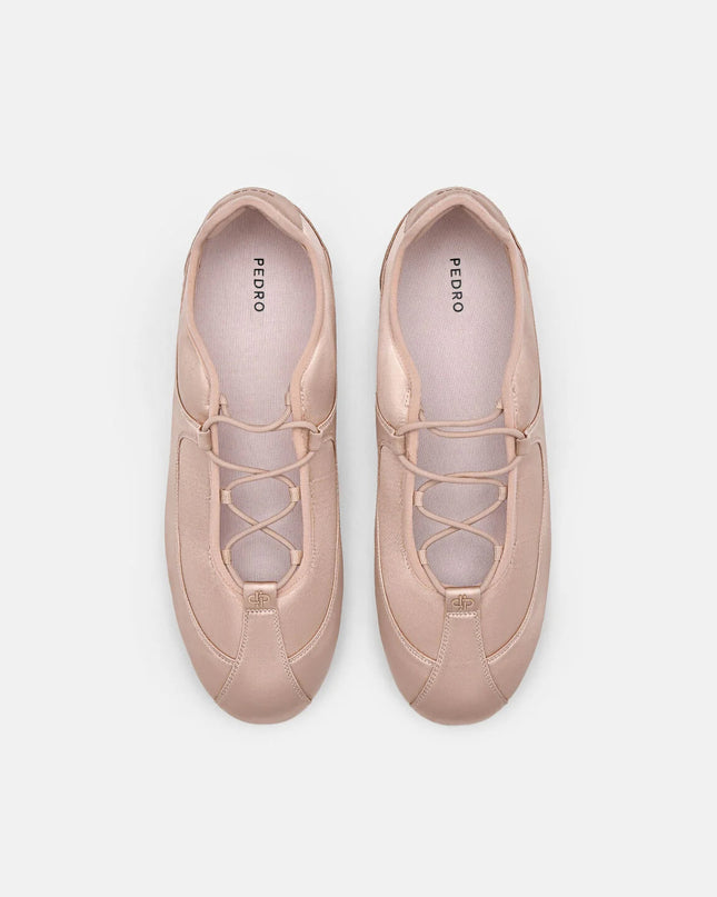 Eclipse Satin Sneakers - Nude