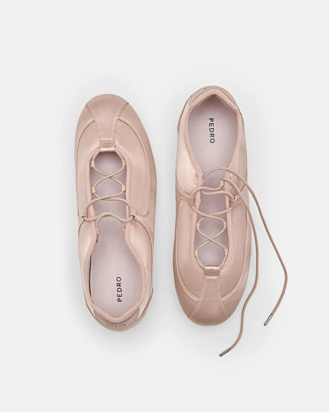 Eclipse Satin Sneakers - Nude