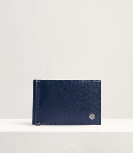 Leather Bi-Fold Money Clip Card Holder