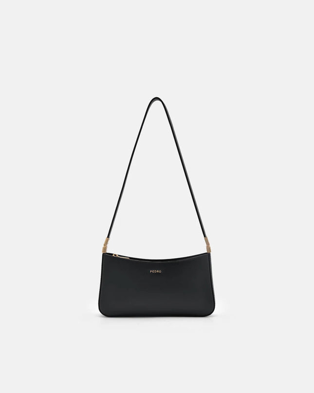 Jatte Leather Crossbody Pouch - Black