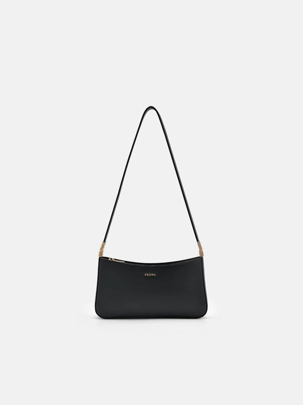 Jatte Leather Crossbody Pouch - Black