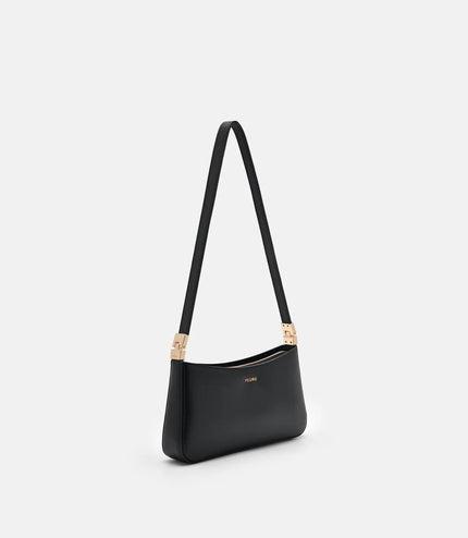 Jatte Leather Crossbody Pouch - Black