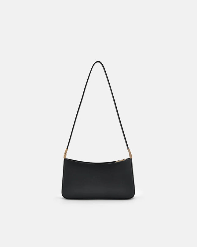 Jatte Leather Crossbody Pouch - Black