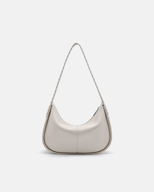 Issa Studded Shoulder Bag - Chalk