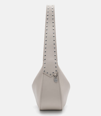 Issa Studded Shoulder Bag - Chalk