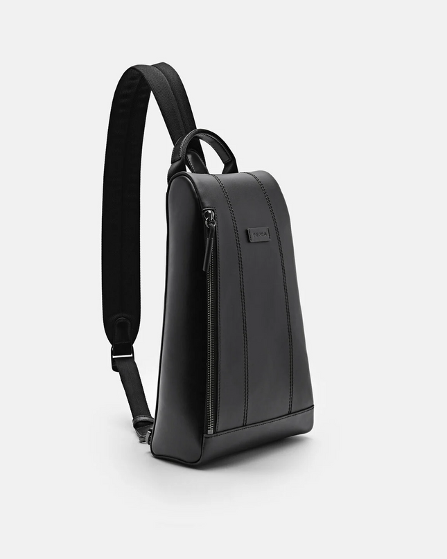 Textured Crossbody Pouch - Black