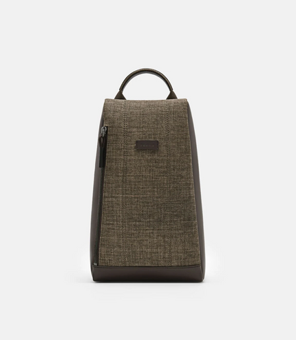Textured Crossbody Pouch - Taupe