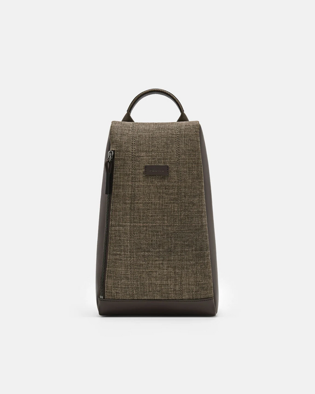 Textured Crossbody Pouch - Taupe