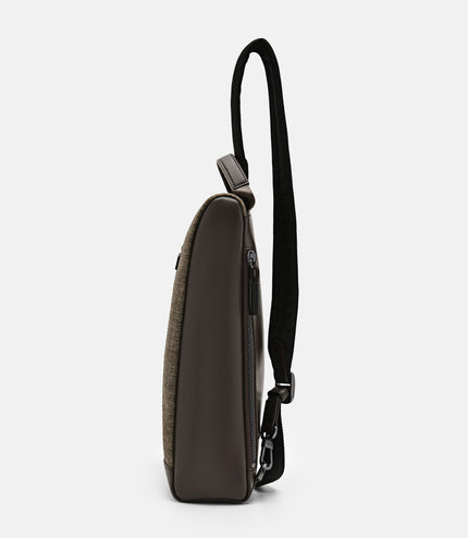 Textured Crossbody Pouch - Taupe