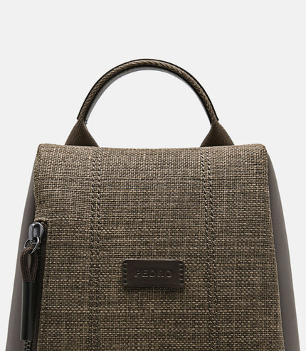 Textured Crossbody Pouch - Taupe
