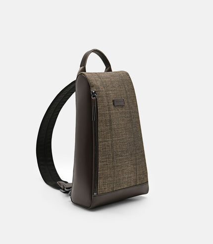 Textured Crossbody Pouch - Taupe